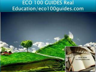 ECO 100 GUIDES Real Education/eco100guides.com