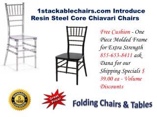 1stackablechairs.com Introduce Resin Steel Core Chiavari Chairs