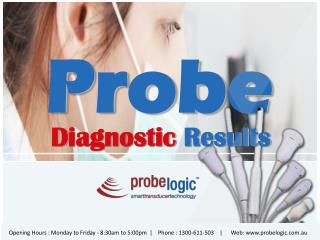 Ultrasound probe diagnostic results