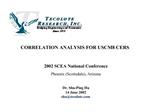 CORRELATION ANALYSIS FOR USCM8 CERS