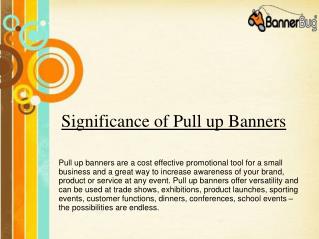 Significance of Pull up banners