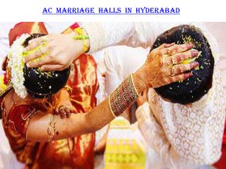AC Marriage Halls in Hyderabad