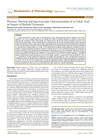 Physical, Thermal and Spectroscopic Characterization of m-Toluic Acid