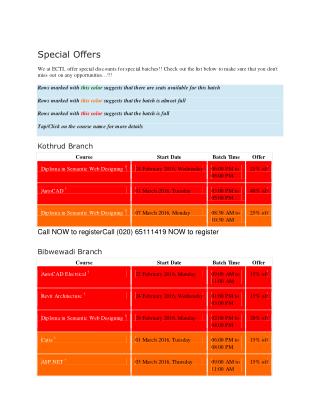 Special Offer By ECTI