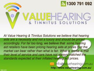 Value Hearing and Tinnitus Solution