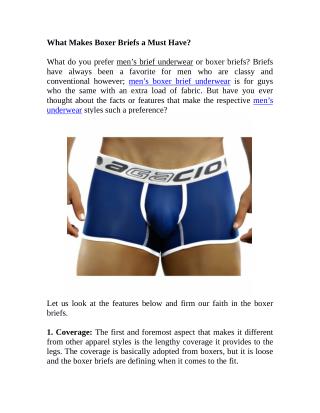What Makes Boxer Briefs a Must Have?
