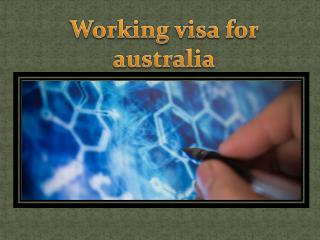 working visa for australia