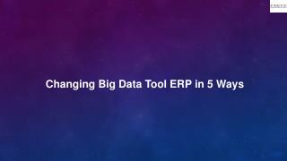 Changing Big Data Tool ERP in 5 Ways.