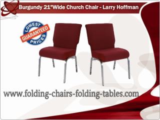 Burgundy 21 Wide Church Chair - Larry Hoffman