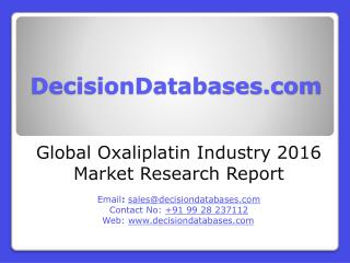 Global Oxaliplatin Market Forecasts to 2021