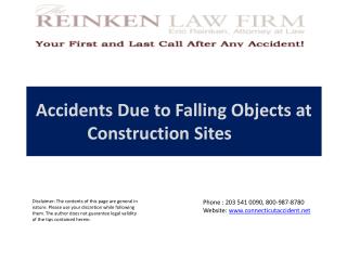 Accidents Due to Falling Objects at Construction Sites