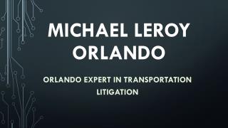 Michael LeRoy - Orlando Expert in Transportation Litigation