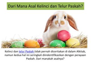 Dari Mana Asal Kelinci dan Telur Paskah