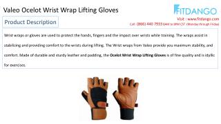 Valeo Ocelot Wrist Wrap Lifting Gloves