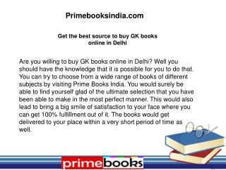 Get the best source to buy GK books online in Delhi
