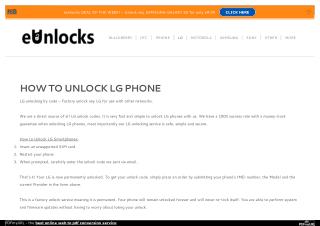 Unlock LG Smartphone in Toronto with eUnlocks