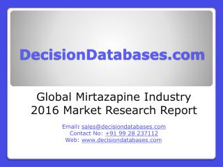 Mirtazapine Market Global Analysis and Forecasts 2021