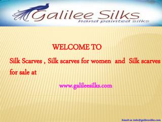 Silk scarves for women at Galilee Silks