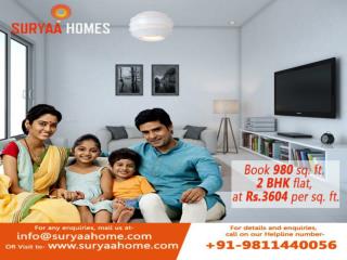 980 Sq Ft 2 bhk flats in dwarka at just Rs 3604 per sq ft