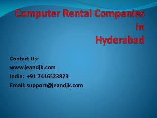 Laptop Rentals in Hyderabad.