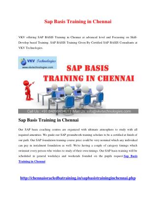 SAP BASIS Training in Chennai