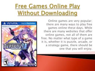 Free Games Online Play