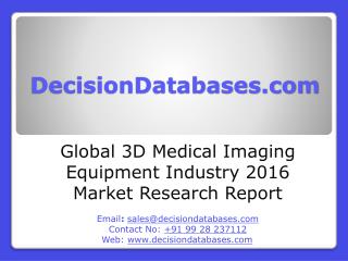 Global 3D Medical Imaging Equipment Industry Key Manufacturers Analysis 2021