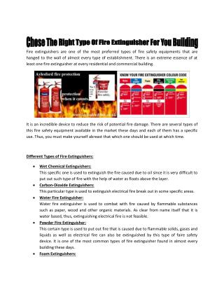 fire extinguishers