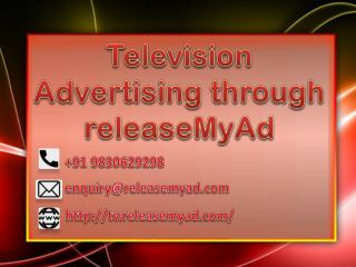 Booking online advertisement in Television through releaseMyAd