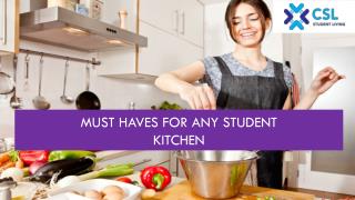 Must haves for any Student Kitchen