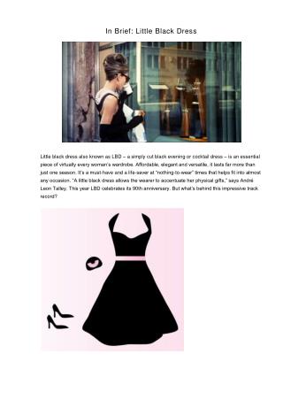 In Brief: Little Black Dress