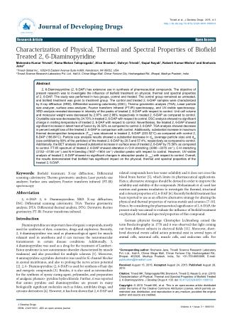 Characterization of Physical, Thermal and Spectral Properties of Biofield Treated 2, 6-Diaminopyridine