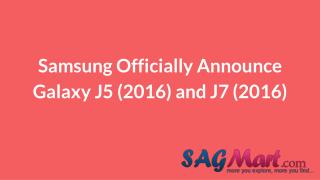 Samsung officially announce galaxy j5 (2016) and j7 (2016)