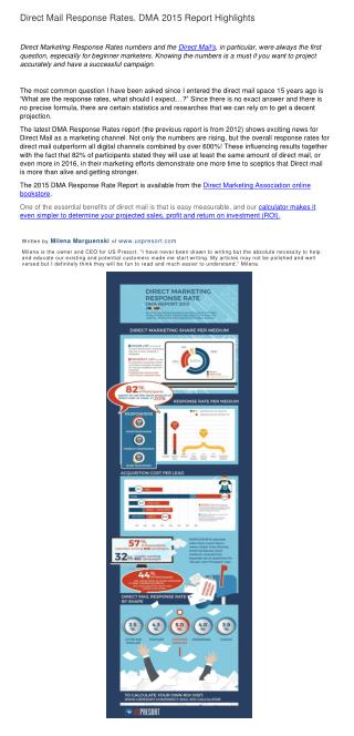 Direct Mail Response Rates - DMA 2015 Report Highlights