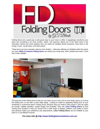 What Are The Benefits Of Using Folding Doors