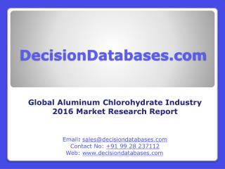 Aluminum Chlorohydrate Market Analysis 2016 Development Trends
