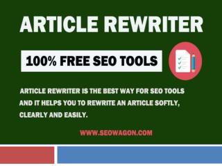 Free Article Rewriter Tool