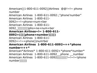 American #@#@#airlines 1-800-611-0092 phone number !#@%$#$$%#reservations