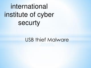 USB thief Malware