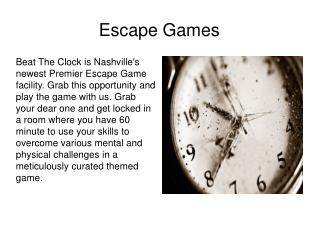 escape game Nashville