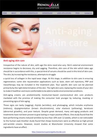 Anti-aging skin care