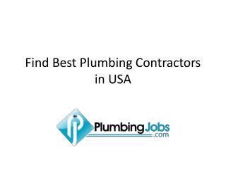 Find Best Plumbing Contractors in USA