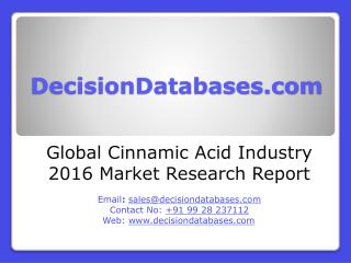 Global Cinnamic Acid Market and Forecast Report 2016-2021