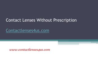 Order Contacts without Prescription