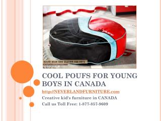 Cool Poufs for Young Boys at Neverland Furniture in Canada