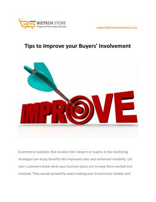 Tips to Improve your Buyers' Involvement