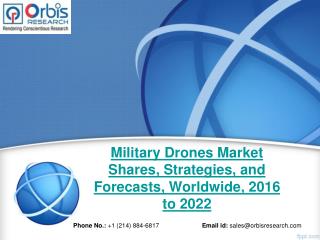Global Military Drones Market worth $6.8 billion by 2022