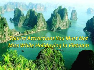 Tourist Attractions You Must Not Miss While Holidaying In Vietnam