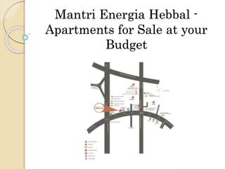Mantri Energia Hebbal - Apartments for Sale at your Budget