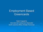 Employment Based Greencards
